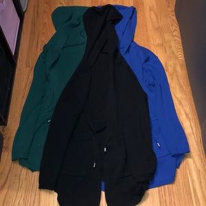 Bundle 3 SHEIN hooded drawstring waist cardigan